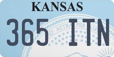 KS license plate 365ITN