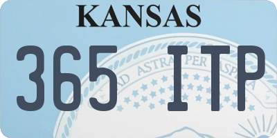 KS license plate 365ITP