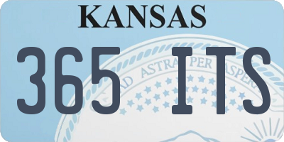 KS license plate 365ITS
