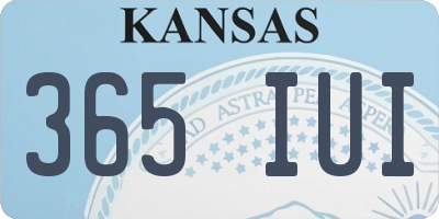 KS license plate 365IUI