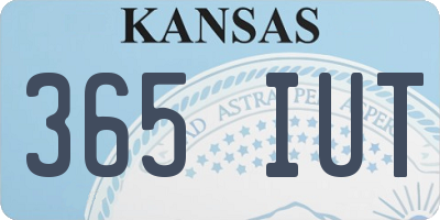 KS license plate 365IUT
