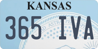 KS license plate 365IVA