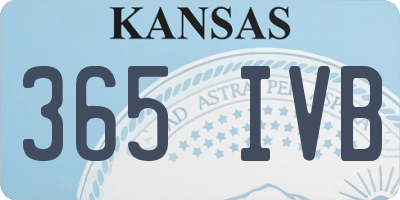 KS license plate 365IVB