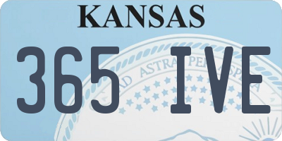 KS license plate 365IVE