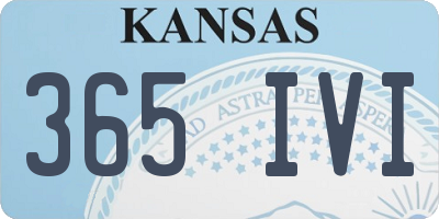 KS license plate 365IVI