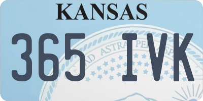 KS license plate 365IVK