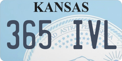 KS license plate 365IVL