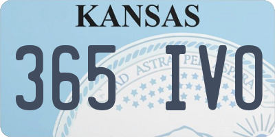 KS license plate 365IVO