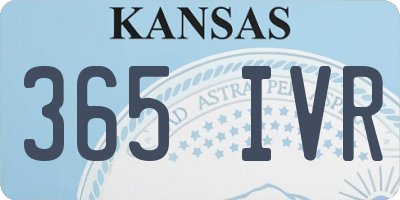 KS license plate 365IVR