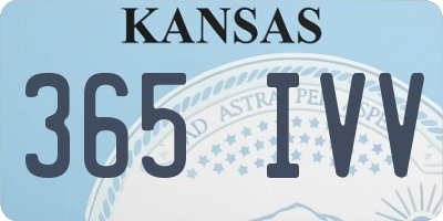 KS license plate 365IVV