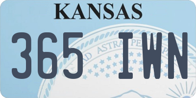 KS license plate 365IWN