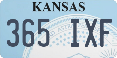 KS license plate 365IXF