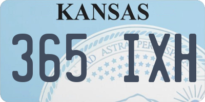 KS license plate 365IXH
