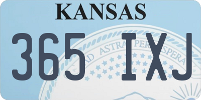 KS license plate 365IXJ