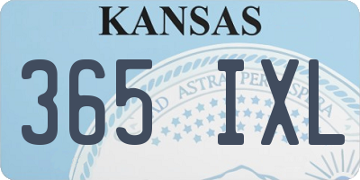KS license plate 365IXL