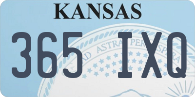 KS license plate 365IXQ
