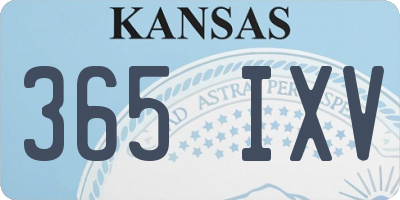 KS license plate 365IXV
