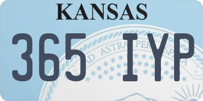 KS license plate 365IYP