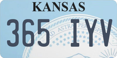 KS license plate 365IYV