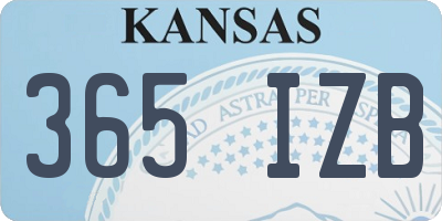 KS license plate 365IZB