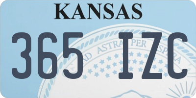 KS license plate 365IZC
