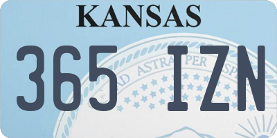 KS license plate 365IZN