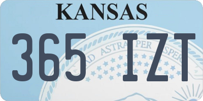 KS license plate 365IZT