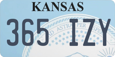 KS license plate 365IZY