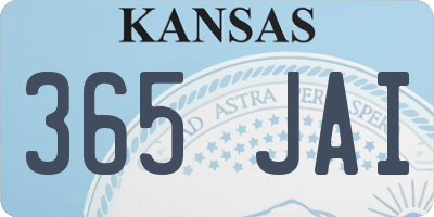 KS license plate 365JAI
