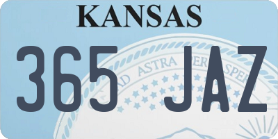 KS license plate 365JAZ