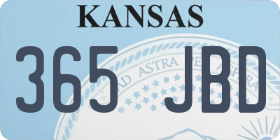 KS license plate 365JBD