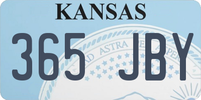 KS license plate 365JBY