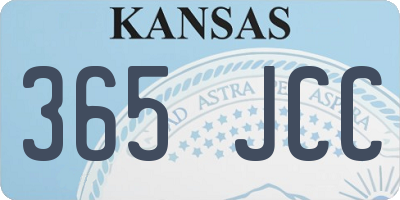 KS license plate 365JCC