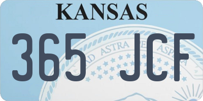 KS license plate 365JCF