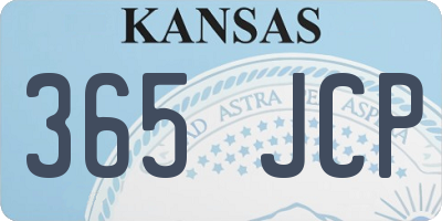 KS license plate 365JCP