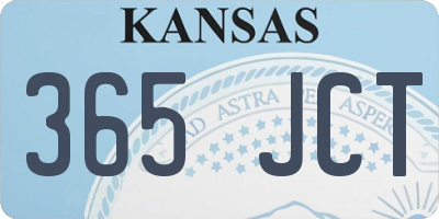 KS license plate 365JCT