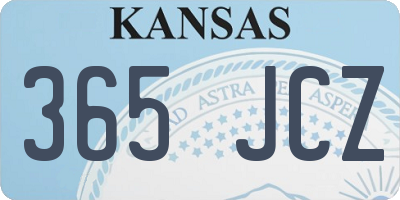 KS license plate 365JCZ