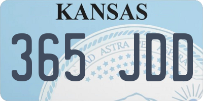 KS license plate 365JDD
