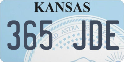KS license plate 365JDE