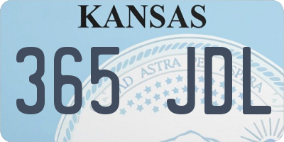 KS license plate 365JDL