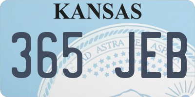 KS license plate 365JEB