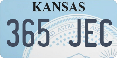 KS license plate 365JEC