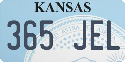 KS license plate 365JEL