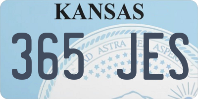 KS license plate 365JES