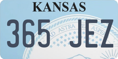 KS license plate 365JEZ