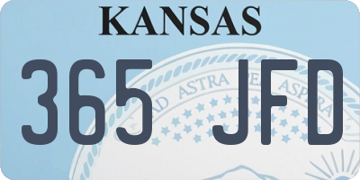 KS license plate 365JFD