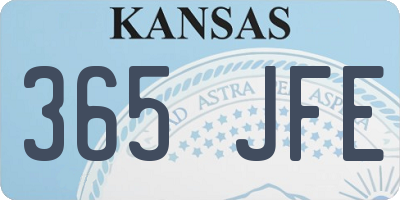 KS license plate 365JFE