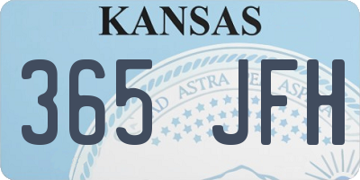 KS license plate 365JFH