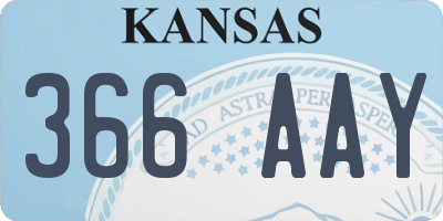 KS license plate 366AAY