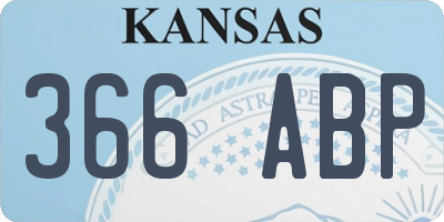 KS license plate 366ABP